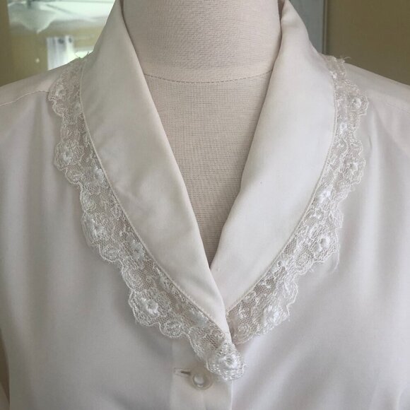 Vintage ORVIS Button Down Shirt Blouse Size 10 Modest Office - Picture 4 of 7